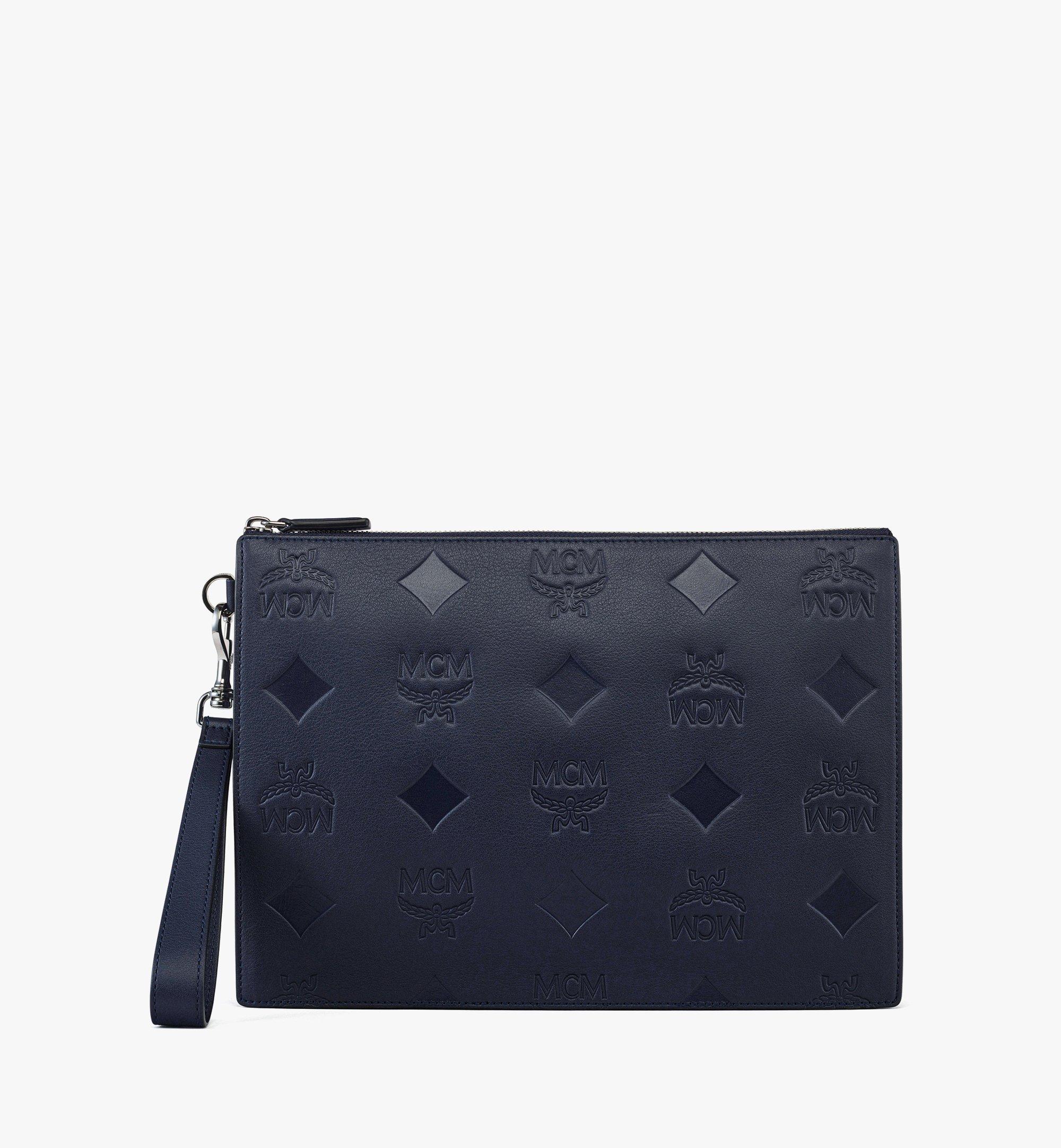 Pochette zippée avec dragonne Aren en cuir monogrammé Maxi 1